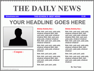 newspaper article template ipad newspaper template blue
