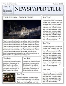 newspaper template free ms word newspaper template