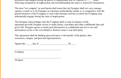 non compete agreement template non compete agreement sample