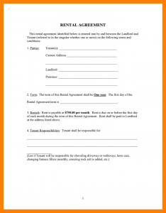 non disclosure agreement form one page lease agreement rental agreement form