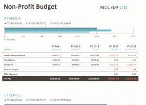 non profit budget non profit budget template