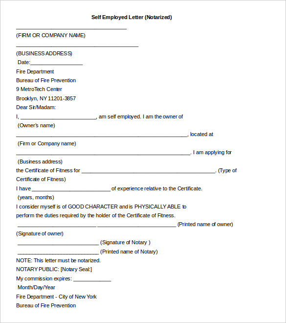 notarized document template