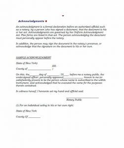 notarized document template notarized letter template