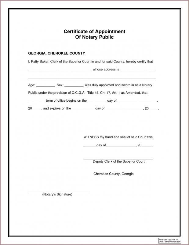 notarized document template