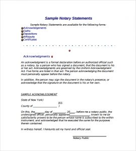 notarized letter sample example of notarized letter