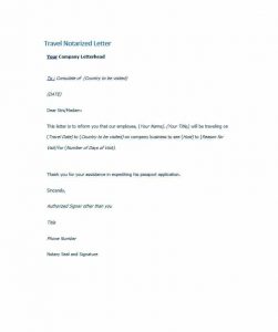 notarized letter templates notarized letter template