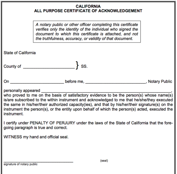 notary document sample