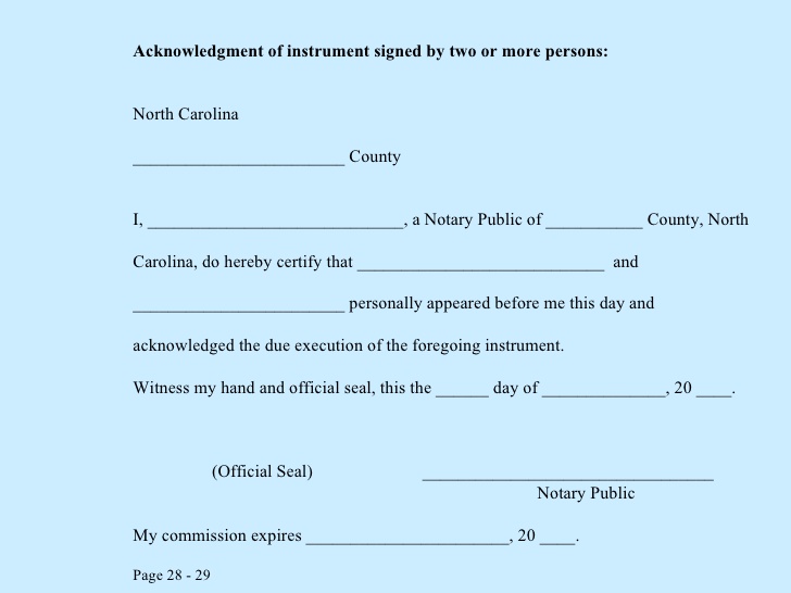 notary signature template