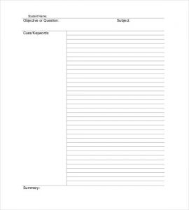 note taking template cornell note taking middle school