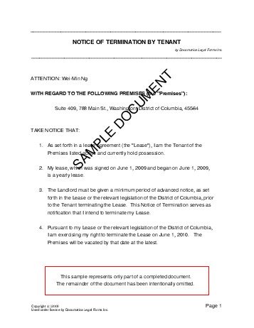 notice of termination