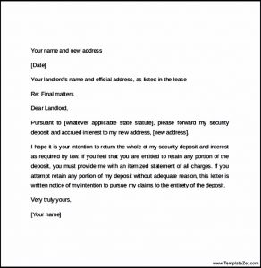 notice to vacate apartment day notice letter for landlord