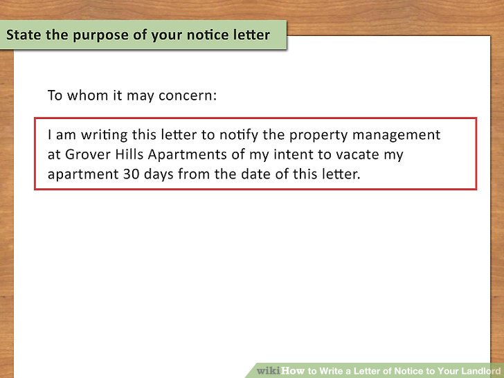 notice to vacate apartment