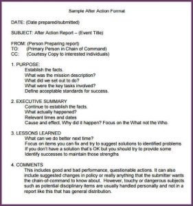 notice to vacate form after action report template after action report sample