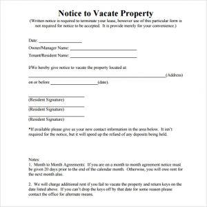 notice to vacate template free eviction notice templates excel pdf formats in template notice to vacate rental property
