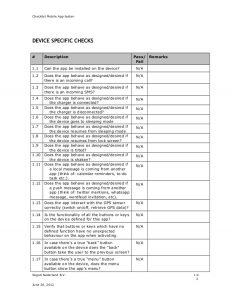nurses report template mobile app testing checklist