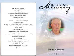 obituary template father funeral program template front