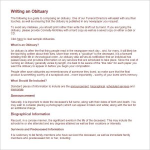 obituary template father obituary writing tips with free sample