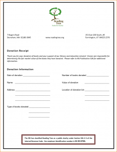 one page lease agreement non profit donation receipt template