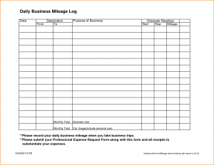 one page lease agreement sample mileage log