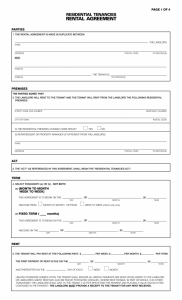 one page rental agreement best images of free blank lease agreement forms printable rental form invoice example apartment template word receipt for services templates x