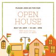 open house invite templates canva colorful houses illustrated open house invitation mackkeaolk