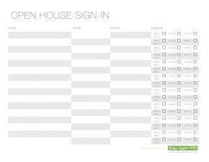 open house sign in sheet printable openhousesignin