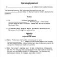 operating agreement template operating agreement template