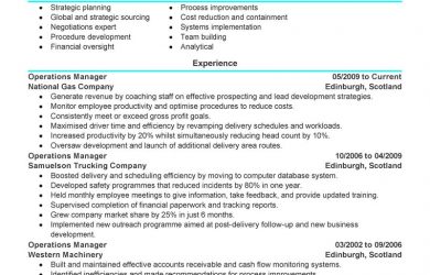 operation manager resume operations manager management modern