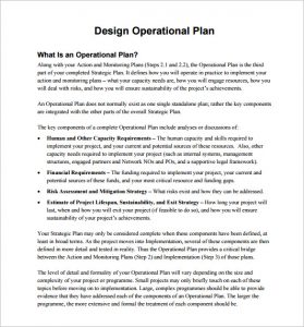 operational plan template design operational plan free pdf template download