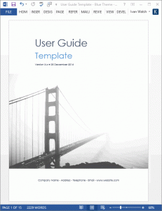 operations manual templates user guide template