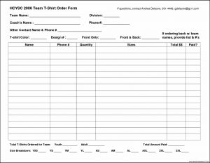 order form template excel excel shirt order form template