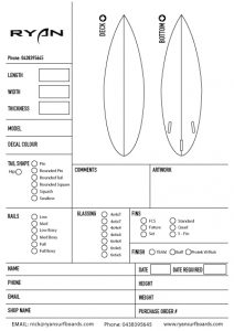 order form templates ryansurfboardsorder