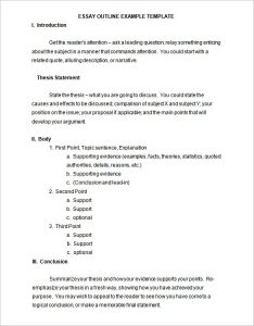 outline template word essay outline example free word doc editable download