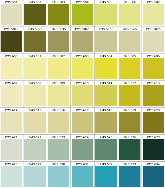 pantone color chart pdf