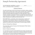 partnership agreement sample simple partnership agreement template