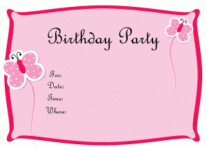 party plan template free printable birthday invitations for girls