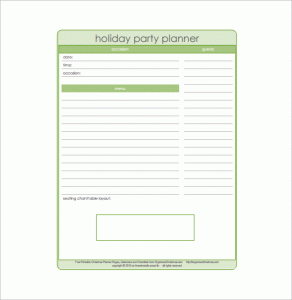 party planner template holiday party planner free pdf template download