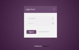 password log template purple loginform