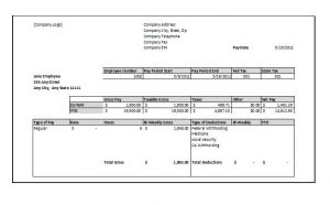 paycheck stub template pay stub template