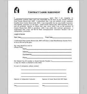 payment agreement letter between two parties contract labor agreement