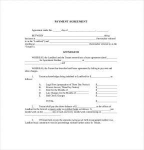 payment agreement template payment agreement templates free sample example format for payment agreement template