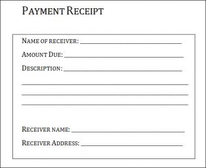 payment receipt template example of payment receipt
