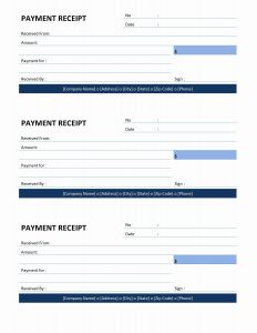 payment receipt template payment receipt