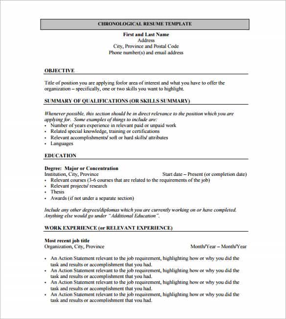 pdf resume template