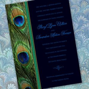 peacock wedding invitations emerald peacock wedding invitations