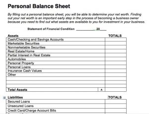 personal balance sheet personal balance sheet template kfzbcye