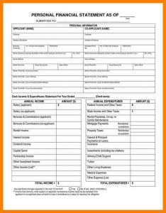 personal balance sheet template personal financial statement pdf adbbdbdadbcd