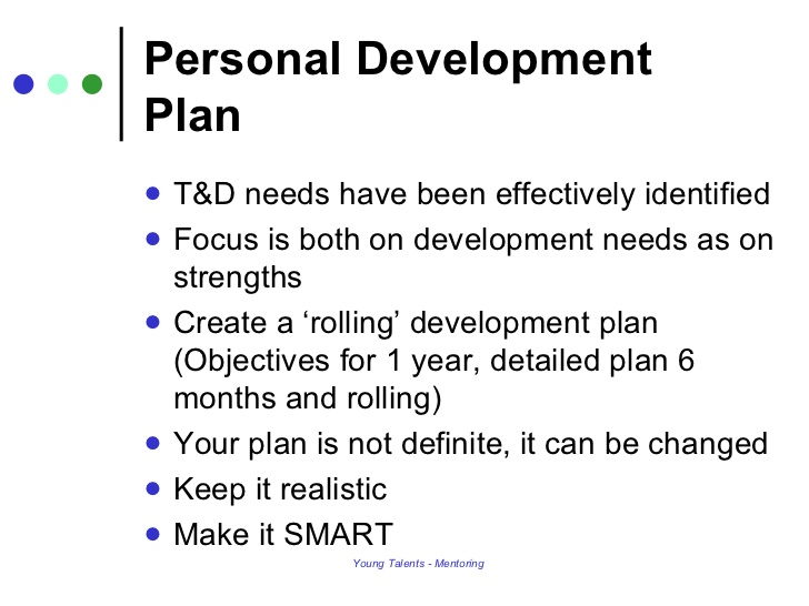 personal development plans examples
