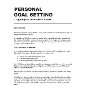 personal goal examples personal goal setting