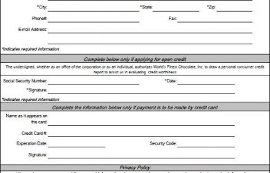 personal loan agreement templates credit application